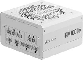 CORSAIR RM1000e (2025) mažo triukšmo modulinis ATX maitinimo šaltinis su 12V-2x6 laidu - nulinių apsukų ventiliatoriaus režimas, ATX 3.1 suderinamas, PCIe 5.1 palaikymas, "Cybenetics Gold" - baltas