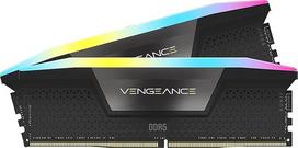 CORSAIR Vengeance RGB DDR5 RAM 64GB (2x32GB) iki 6000MHz CL30 "Intel XMP 3.0" staliniams kompiuteriams skirta atmintis - juoda (CMH64GX5M2B6000C30)