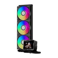 CPS GT360M ARGB Display BK, AIO CPU aušintuvas TDP 300 W su 2,8 colių IPS ekranu, skysto aušinimo sistema su 3 ARGB PWM ventiliatoriais, skirta "Intel LGA 1851/1700/1200" ir AMD AM5/AM4