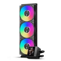 CPU aušintuvas Skystas aušintuvas, 360 mm AIO skystas aušinimas, didelio našumo siurblys, 2,4 colio IPS ekranas, CPS ARGB vandens aušinimas su tyliais F5 R120 mm ventiliatoriais (DC360 Pro ARGB Display BK)
