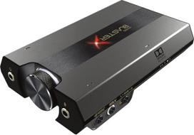 CREATIVE Sound BlasterX G6 (USB-C) Hi-Res 130dB 32bit/192kHz žaidimų DAC, išorinė USB garso plokštė, Dolby Digital, 7.1 virtualus erdvinis garsas, šoninis garsiakalbis / garsiakalbių valdymas kompiuteriams ir žaidimų konsolėms