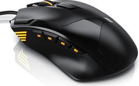 CSL - 4800 DPI žaidimų pelė su RGB apšvietimu - optinė kompiuterio pelė - 9 mygtukai - 600-4800 DPI - 7 spalvos - LED spalvų keitimas - Huano mygtukai - makroprogramavimas - su programinės įrangos tvarkyklių CD -
