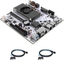 CWWK NAS pagrindinė plokštė 8 lizdų su 10GbE RJ45, N150 CPU Mini ITX kompiuterio pagrindinė plokštė balta M8, 2 x NVMe, dvigubas 2,5GbE LAN, M.2 WiFi, USB-C, DDR5 NO RAM/SSD, PCIe x1, TF (2X 4-SATA kabelis)