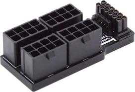 CY ATX3.0 PCI-E 5.0 maitinimo modulinis 12VHPWR adapteris su keturiais ATX 8P adapteriais, nukreiptais žemyn 90 laipsnių kampu, skirtas 4080 4090 5090TI 16Pin 12+4P vaizdo plokštei