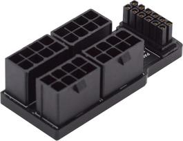 CY ATX3.0 PCI-E 5.0 maitinimo modulinis 12VHPWR adapteris su keturiais ATX 8P aukštyn pasvirusiais 90 laipsnių kampu, skirtas 4080 4090 5090TI 16Pin 12+4P vaizdo plokštei