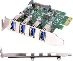CY žemo profilio 4 prievadų PCI-E į USB 3.0 HUB PCI Express išplėtimo kortelės adapteris 5Gbps pagrindinei plokštei