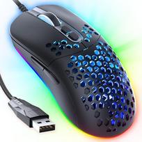 CYD C306 laidinė RGB žaidimų pelė, USB 3.0 pelė su šoniniais mygtukais, ergonomiška žaidimų pelė, programuojama žaidimų pelė, "Snap Change" sekimo funkcija ir "Shootout" žaidimų pelė DPI 7200