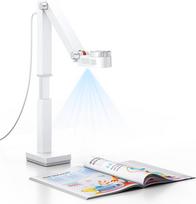 CZUR Fancy S Pro 4K dokumentų kamera 12 MP vizualizatorius su dvigubo režimo automatiniu fokusavimu, LED apšvietimu ir MIC, iki A3, 60 kadrų per sekundę, skirta mokymui internetu, pristatymams, turinio kūrimui (Windows ir Mac) (balta)