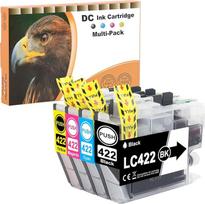 D&C LC422 spausdintuvo kasetės suderinamos su Brother LC-422 LC422XL Multipack, skirtos Brother MFC-J5340DW MFC-J5345DW MFC-J5740DW MFC-J5740DW MFC-J6540DW MFC-J6940DW (juoda, žydra, purpurinė, geltona, 4 pakuotės)