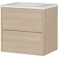 Natūralios spalvos pakabinama spintelė po kriaukle iš ąžuolo 61x61 cm Bodera – Germania