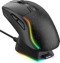 DAREU A950 žaidimų pelė su RGB magnetine įkrovimo stotele, 88 g lengva, programuojama trijų režimų belaidė žaidėjų pelė, iki 12 000 DPI, 1000 Hz, 120 valandų žaidimo laiko su RGB apšvietimu, skirta PC, Mac