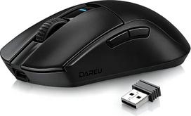 DAREU A950GM 60 g itin lengva žaidimų pelė, "PixArt PAW3395" žaidimų jutiklis, 100 milijonų HUANO žaidimų mikro jungiklių, 26000 DPI, 30 minučių greitas įkrovimas, trijų režimų žaidimų pelė, skirta PC/Mac, juoda