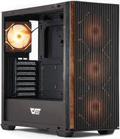 darkFlash ATX Mid-Tower medinis kompiuterio korpusas, iš anksto sumontuotas kompiuterio korpusas su 4 PWM ARGB ventiliatoriais, pilno vaizdo stiklo žaidimų kompiuterio korpusas, C tipo prievadas, iki 360 mm AIO, juodas (DS900WS)