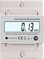 Daugiafunkcinis 380V 3 fazių 4 laidų vatmetras galios dvikryptis matuoklis KWH įtampos srovė 100A AC 50Hz 60Hz Saulės PV ZUZAOJUYIN