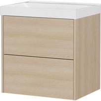 Natūralios spalvos pakabinama spintelė po kriaukle iš ąžuolo 61x65 cm Bodera – Germania