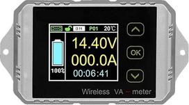 DC 120v 50A LCD Combo matuoklis Belaidis įtampos srovės KWh vatų matuoklis 12v 24v 48v akumuliatoriaus talpa Energijos stebėjimas Saulės automobilis