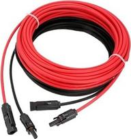 DC-PV-Kabel, Solarstecker, Stecker und Buchse, 1000 V, 30 A, Panelverbinder für PVMC mit 2,5/4/6 mm², 1 Paar mit 4 Gelenken (10 AWG-6 mm, 2,5 m, schwarz ir 5 m rot)