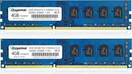 DDR3 1333 PC3-10600U 8GB rinkinys (2x4GB) RAM 4GB 2Rx8 240-pin Dimm CL9 1.5V stalinių kompiuterių atminties modulio atnaujinimas
