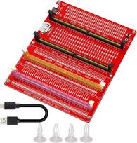 DDR3 / DDR4 / DDR5 RDIMM/UDIMM testeris su LED animacija, skirtas stalinių ir serverinių kompiuterių remontui, stalinių kompiuterių lizdų analizatorius