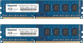 DDR3 1600 Dimm 8GB rinkinys (2X4GB) RAM PC3-12800U 4GB 2Rx8 240-pin PC3 12800U DDR3 1600MHz RAM Dimm CL11 Arbeitsspeicher für Desktop Computer
