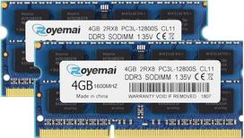 DDR3 1600MHz PC3L 12800S RAM 8GB rinkinys (2 x 4GB) 2RX8 1.35V CL11 204 kontaktų SODIMM atmintis nešiojamiesiems kompiuteriams