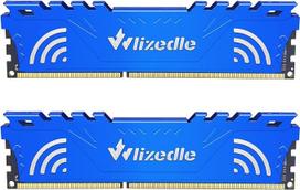 DDR3 RAM 8GB rinkinys (2x4GB) 1600MHz CL11 U-DIMM Wlizedle Desktop Memory PC3-12800 240-Pin 1.5V 2Rx8 Dual Rank Channel Non-ECC Unbuffered PC Computer Sdram Sticks Module Upgrade, mėlyna