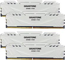 DDR4 OPERATYVIOJI ATMINTIS: GIGASTONE Game Pro 32GB rinkinys (4x8GB) DDR4 3200MHz PC4-25600 CL16-18-18-40 Intel XMP 2.0 AMD Ryzen 1.35V UDIMM 288Pin Non-ECC Unbuffered Desktop High Performance Memory White