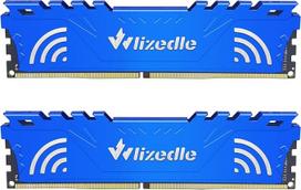 DDR4 RAM 16GB rinkinys (2x8GB) 3200MHz XMP 2.0 CL16 U-DIMM Wlizedle Desktop Memory PC4-25600 288-Pin 1.35V 1Rx8 Non-ECC Unbuffered PC Computer Sdram Sticks Module Upgrade, mėlyna