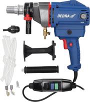 DEDRA šerdinis grąžtas Max. Skersmuo 130 mm Storis 1700 W Svoris 4,8 kg 0-1990 apsukų per minutę IP20 apsauga Minkšta rankena Nuolat reguliuojamas greitis PRCD jungiklis 1 ¼ colio karūnėlės tvirtinimas