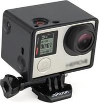 DENDAWEN Soonsun "Gopro Hero 4 3+3" rėmo laikiklio pratęsimas su ekrano/akumuliatoriaus prailginimu - naudojamas su LCD BacPac arba akumuliatoriaus prailginimu - su greito atlaisvinimo sagtimi ir nykščio varžtu
