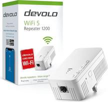 Devolo 8868 "WiFi 5 Repeater" 1200-1200Mbps; "Mesh WiFi" stiprintuvas, prieigos taškas, "WiFi" lizdas, "WiFi" kartotuvas, 1x LAN jungtis, baltos spalvos