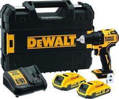 DEWALT DCD708D2T-QW 18 V 2 greičių belaidis akumuliatorinis gręžtuvas (bešepetėlinis variklis, pilnavertė metalinė pavarų dėžė, 15 pakopų sukimo momento modulis, 13 mm greito atleidimo griebtuvas, 2 x 2 Ah ličio jonų akumuliatoriai, įkroviklis, LED lemput