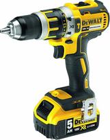 DeWalt, Trapano avvitatore a percussione, a batteria Li-Ion BL 18 V 5, 0 Ah, DCD795P2-QW