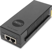 DIGITUS Ethernet PoE+ injektorius - 10 Gigabit - 30 W galios per Ethernet - IEEE 802.3af/at - automatinis PoE įrenginių aptikimas - 100 m atstumas - juodas