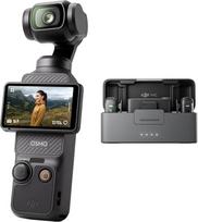 DJI Osmo Pocket 3 + Mic 2 (2 siųstuvai + 1 imtuvas + įkrovimo laikiklis) Vaizdo dienoraščio kamera su 1 colio CMOS ir 4K/120 fps, 3 ašių stabilizatoriumi, greituoju fokusavimu, veido / objekto sekimu, 2 colių jutikliniu ekranu