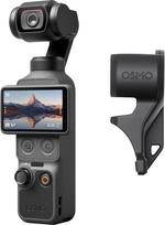 DJI Osmo Pocket 4 Standard Combo, kišeninė vaizdo kamera su gimbalu, 1 colio CMOS ir 4K/240 kadrų per sekundę, 3 ašių stabilizavimas, 2 x priartinimas be nuostolių, 107GB integruota atmintis, fotografavimo vaizdo kamera