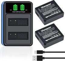 DMW-BLG10 akumuliatorius + LED USB dvigubas įkroviklis