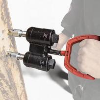 Doppelzylinder-Pneumatik-Entrostungshammer, pneumatischer Rostentfernungshammer, Hubkolben-Luftnadel-Entferner-Rostentferner-Werkzeuge mit Griff und 19" langer Stange, Frequenz 2x2100bpm