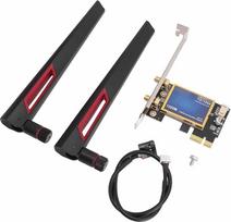 Dpofirs PCI Express X1 WiFi kortelė, plataus diapazono kompiuterio tinklo adapterio kortelė 4.0 Stabili 1200Mbps 7260AC su 10 DBI dviguba antena kompiuteriui