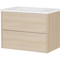 Natūralios spalvos pakabinama spintelė po kriaukle iš ąžuolo 81x61 cm Bodera – Germania