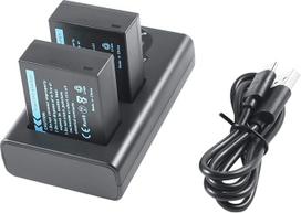 DSTE (2 pakuotės) NP-W126 NP-W126S atsarginė baterija + dvigubas USB įkroviklis su LCD ekranu, suderinama su Fuji HS30 EXR,HS30EXR,HS33 EXR,HS50 EXR,HS50EXR,X-A1,XA1,X-E1,XE1,XM1,X-Pro1,XXPro1,XX100 V