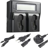 DSTE 1,5 A greitasis įkroviklis su dvigubu įkrovikliu ir LCD ekranu, suderinamas su Nikon EN-EL18, EN-EL18d, D4, D4S, D5, D6, Z9 fotoaparatais