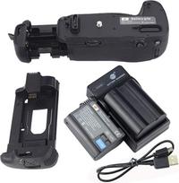 DSTE 2 x EN-EL15 baterija + USB įkroviklis su MB-D16 baterijos rankena, suderinama su Nikon D750 DSLR skaitmeniniu fotoaparatu
