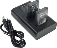 DSTE 2 x NP-BX1 atsarginė baterija + dvigubas USB įkroviklis su LCD ekranu Suderinama su "Sony NP-BX1/M8", ZV1, ZV-1, ZV-1, ZV-1F, DSC-RX100, RX100 VII
