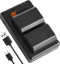 DSTE 2PCS "Sony NP-FZ100 FZ100"(2000mAh/7.2V) baterijos įkroviklio rinkinys, skirtas "Sony A7R3", "A7R III", "α7R III", "α7R3", "Alpha 9", "Alpha 9R", "Alpha a9R", "Alpha a9S", "Alpha 9S" skaitmeniniam fotoaparatui