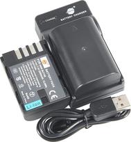 DSTE DMW-BLF19E ličio jonų akumuliatorius (2 vnt.) ir mikro USB įkroviklis, tinkantis "Panasonic Lumix" DMC-GH3 DMC-GH3A DMC-GH3AGK DMC-GH3AGK DMC-GH3GK DMC-GH4
