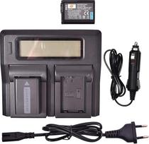 DSTE® 2 pakuotės atsarginė baterija NP-FW50 + LCD dvigubas įkroviklis, suderinama su "Sony Alpha 7 a7 7R a7R 7R II a3000 a6000 a6100 a6300 a6400 a6500 NEX-7 NEX-C3 NEX-F3 SLT-A33 SLT-A35 SLT-A37 skaitmeniniu fotoaparatu