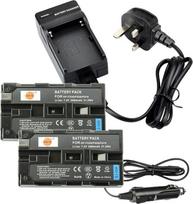 DSTE® 2x NP-F550 įkraunama ličio jonų baterija + DC01U kelioninis ir automobilinis įkroviklio adapteris, skirtas Sony CCD-RV100 CCD-RV200 CCD-SC5 CCD-SC5/E CCD-SC55E CCD-SC55 CCD-SC6 CCD-SC65 CCD-SC7 CCD-SC7/E CCD-SC8/E CCD-SC9 CCD-TR1 CCD-TR11 CCD-TR1100