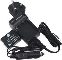 DSTE® DMW-BLC12 atsarginė baterija + DC114U kelioninio ir automobilinio įkroviklio adapteris, skirtas Panasonic Lumix DMC-G5 DMC-G6 DMC-G7 DMC-GH2 DMC-FZ200 DMC-FZ200GK DMC-FZ1000 V-LUX4 Leica Q fotoaparatui kaip DMW-BLC12E DMW-BLC12PP BP-DC12 BP-DC12U BP