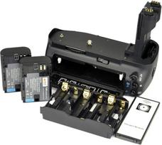 DSTE® Pro IR nuotolinio valdymo pultelis BG-E7 vertikalus baterijos laikiklis + 2x LP-E6 baterija, skirtas "Canon EOS 7D SLR" skaitmeniniam fotoaparatui
